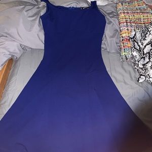 Blue skater dress